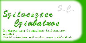 szilveszter czimbalmos business card